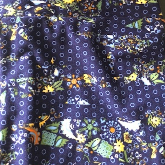 EUC- LuLaRoe Floral Leggings-OS - Picture 3 of 4